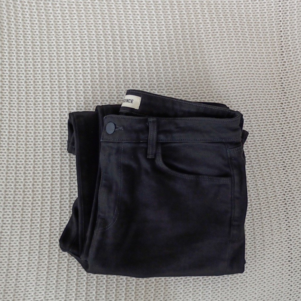 L'AGENCE SERA NWOT High Rise Bootcut Jeans Saturated‎ Black 30x30 Flare USA $298 - Picture 11 of 12